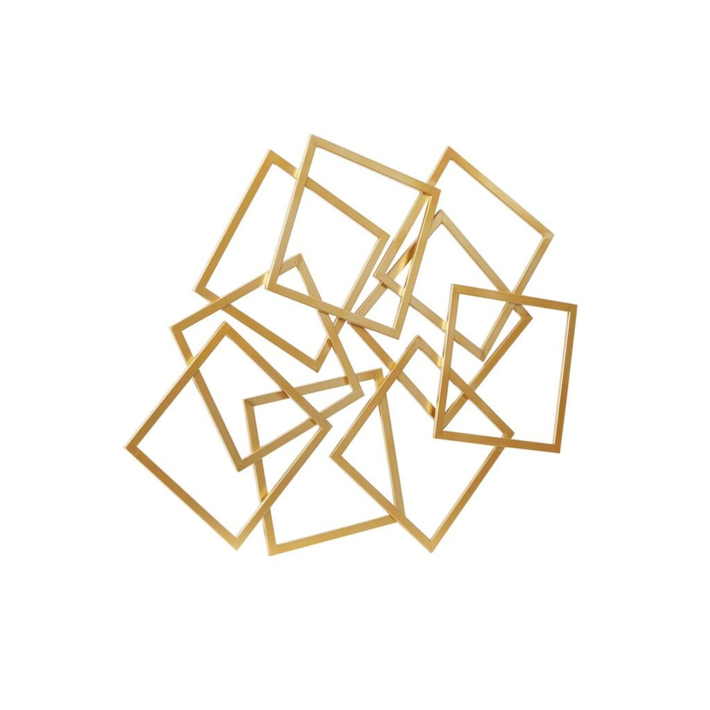 Gold Squares Metal Wall Decor 45"W x 37"H