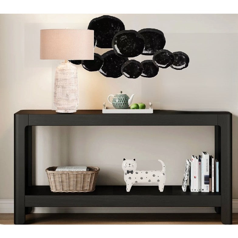 Black and Gold Metal Discs Wall Decor 31"W x 21"H