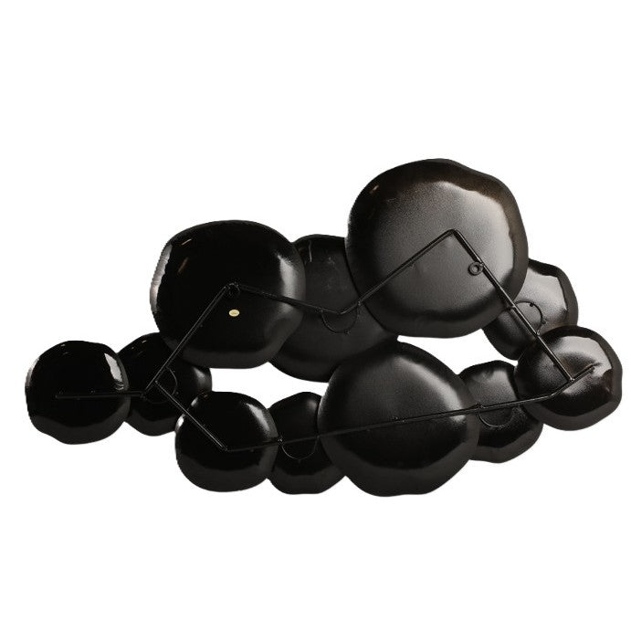 Black and Gold Metal Discs Wall Decor 31"W x 21"H