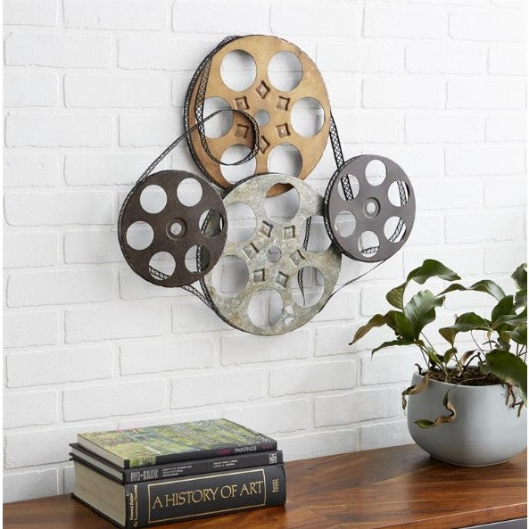 Movie Reel Metal Wall DÃ©cor 25"W x 22"H