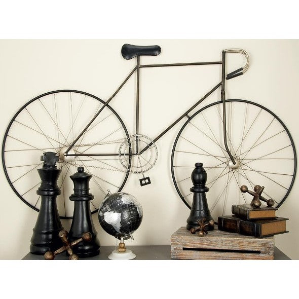 Black Metal Bike Wall Decor 59"W x 37"H