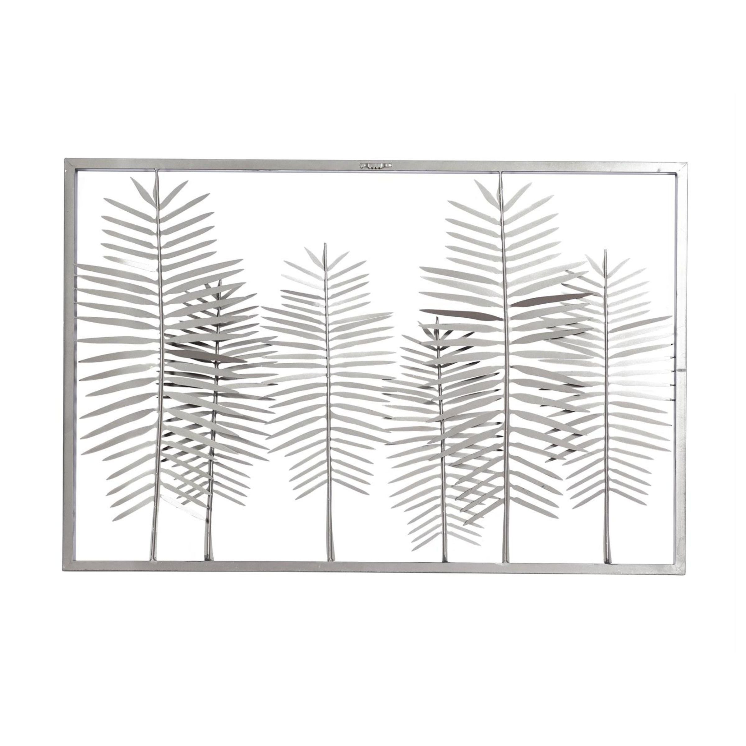 Bronze, Silver, and Gold Metal Feathers Wall Decor 45"W x 30"H
