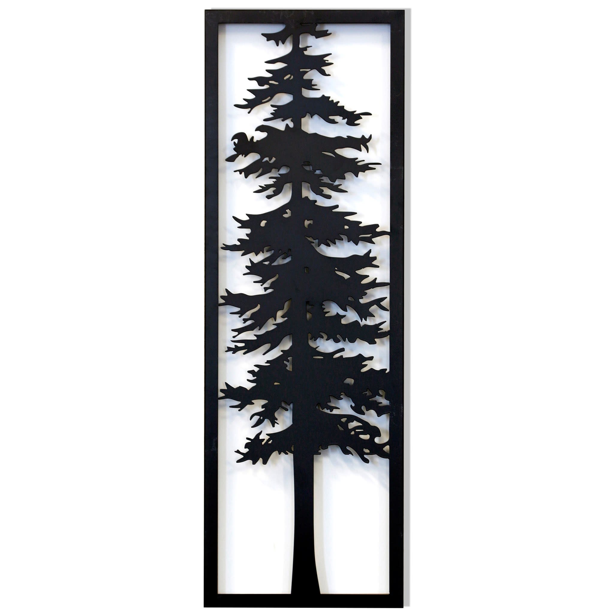 Black Metal Tree II Wall DÃ©cor 12"W x 36"H