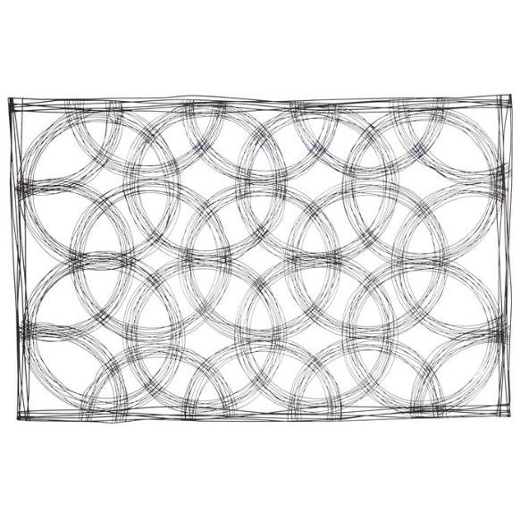 Black Metal Circles Wall Decor 44"W x 68"H