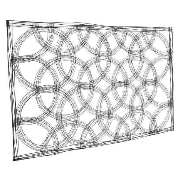 Black Metal Circles Wall Decor 44"W x 68"H