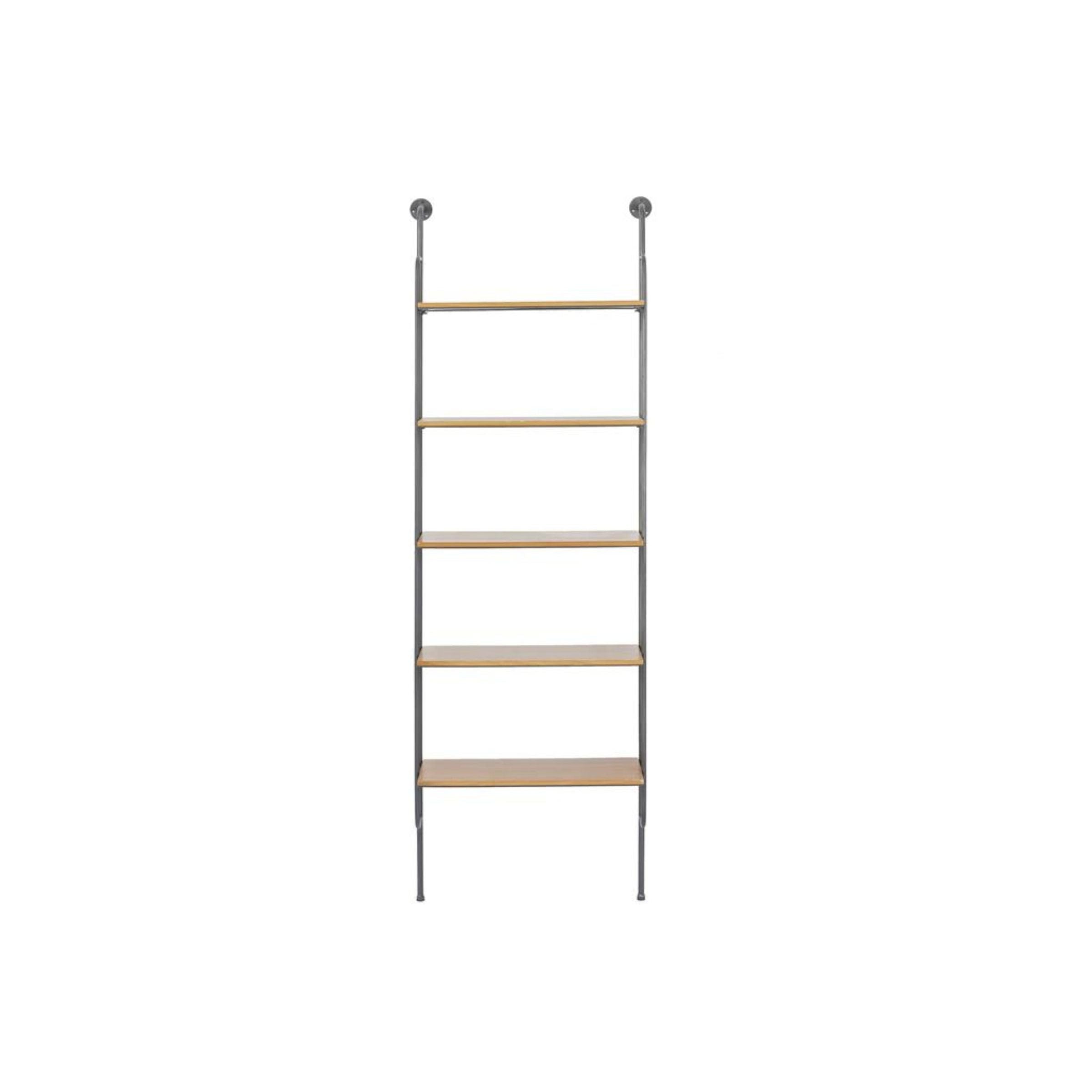 Metal and Wood Wall Shelf 23"W x 71"H