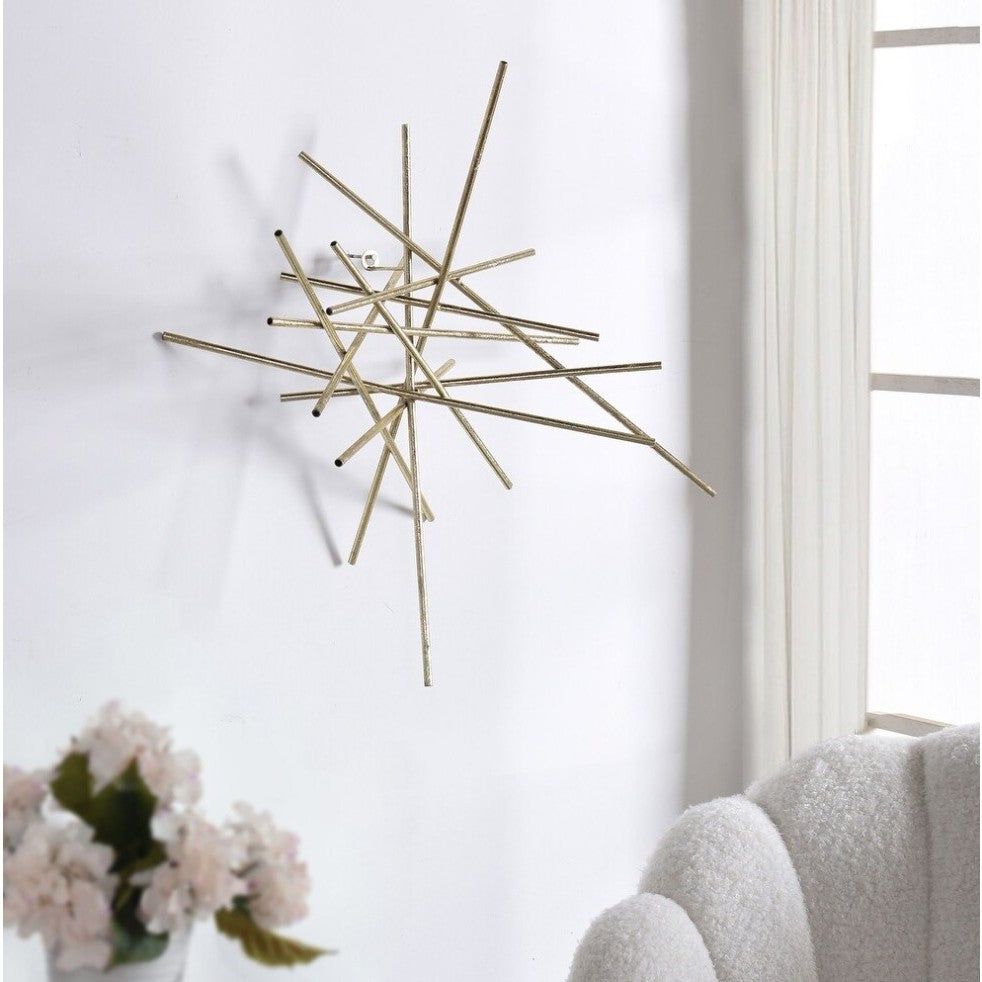 Gold Metal Sticks Wall Decor 20"W x 20"H