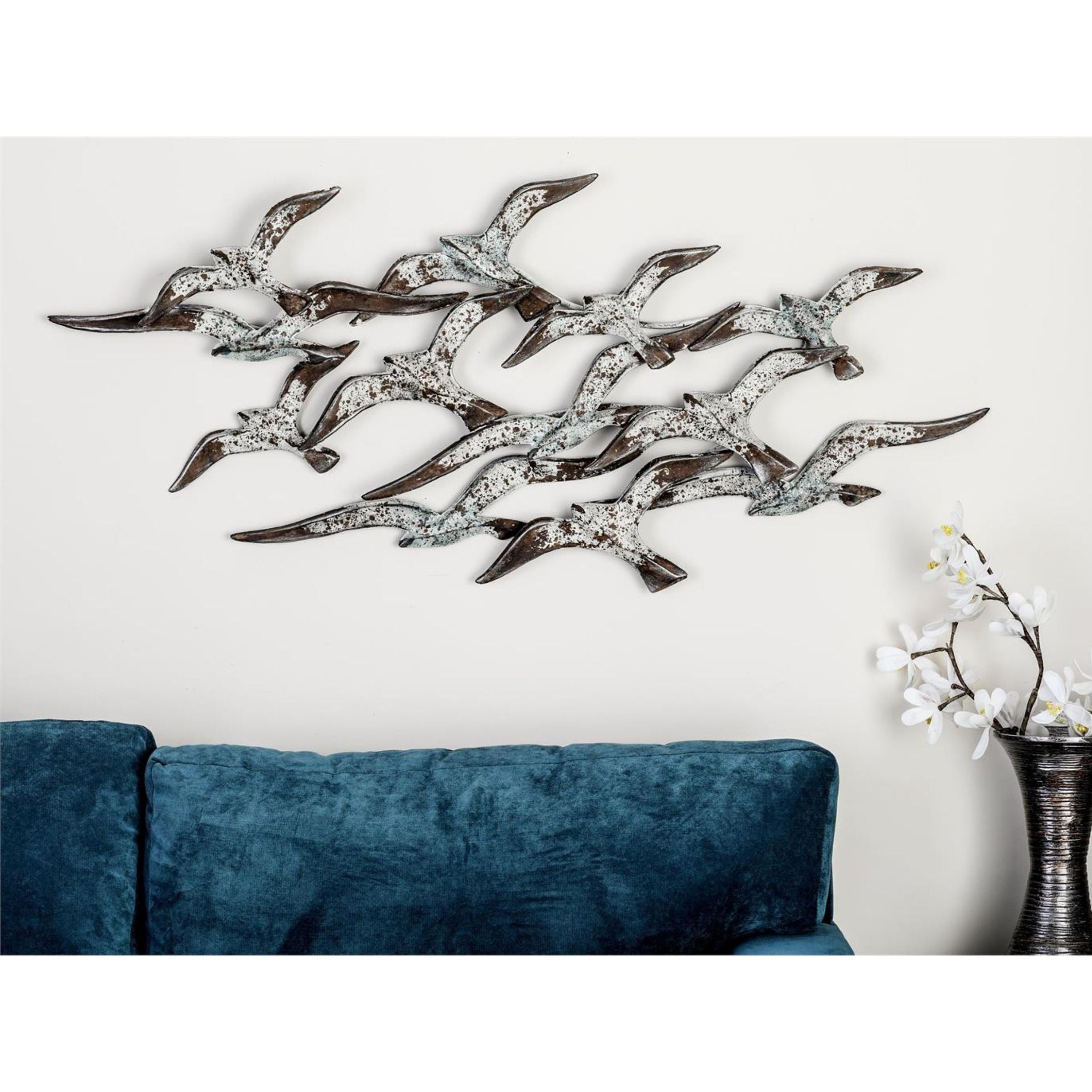 Metal Flock of Birds Wall Decor 48"W x 23"H