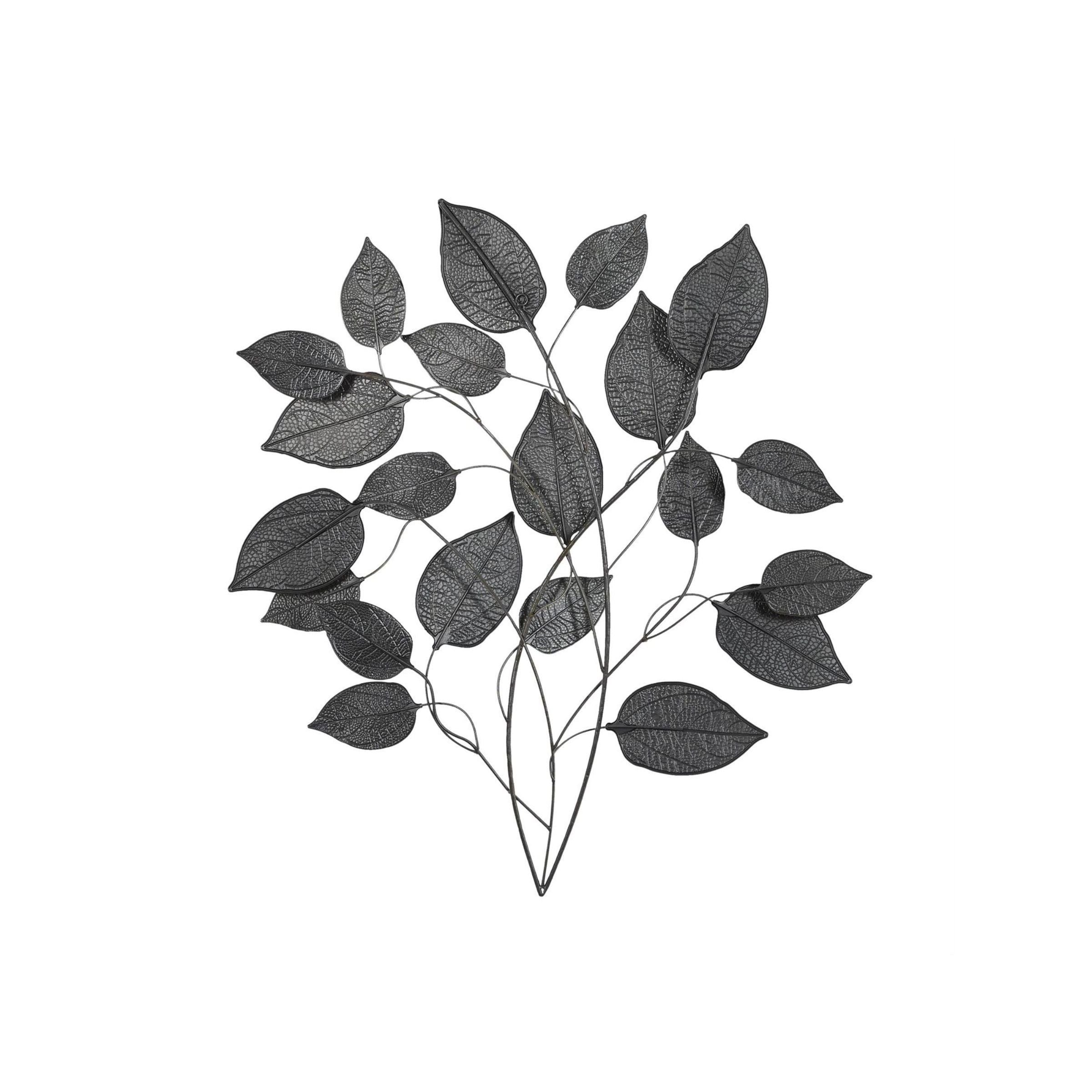Bronze Metal Leaves Wall Decor 30"W x 33"H