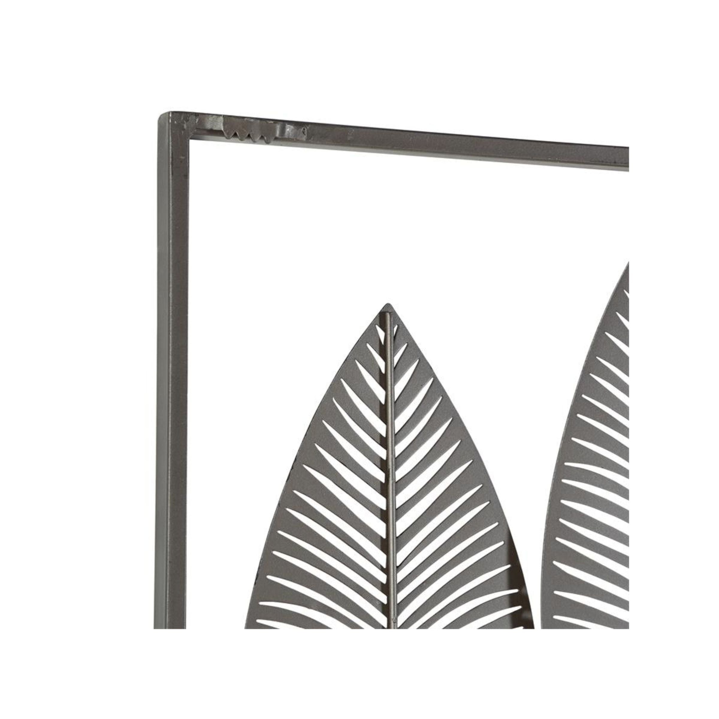 Black, Bronze, and Silver Metal Leaves Wall DÃ©cor 59"W x 37"H