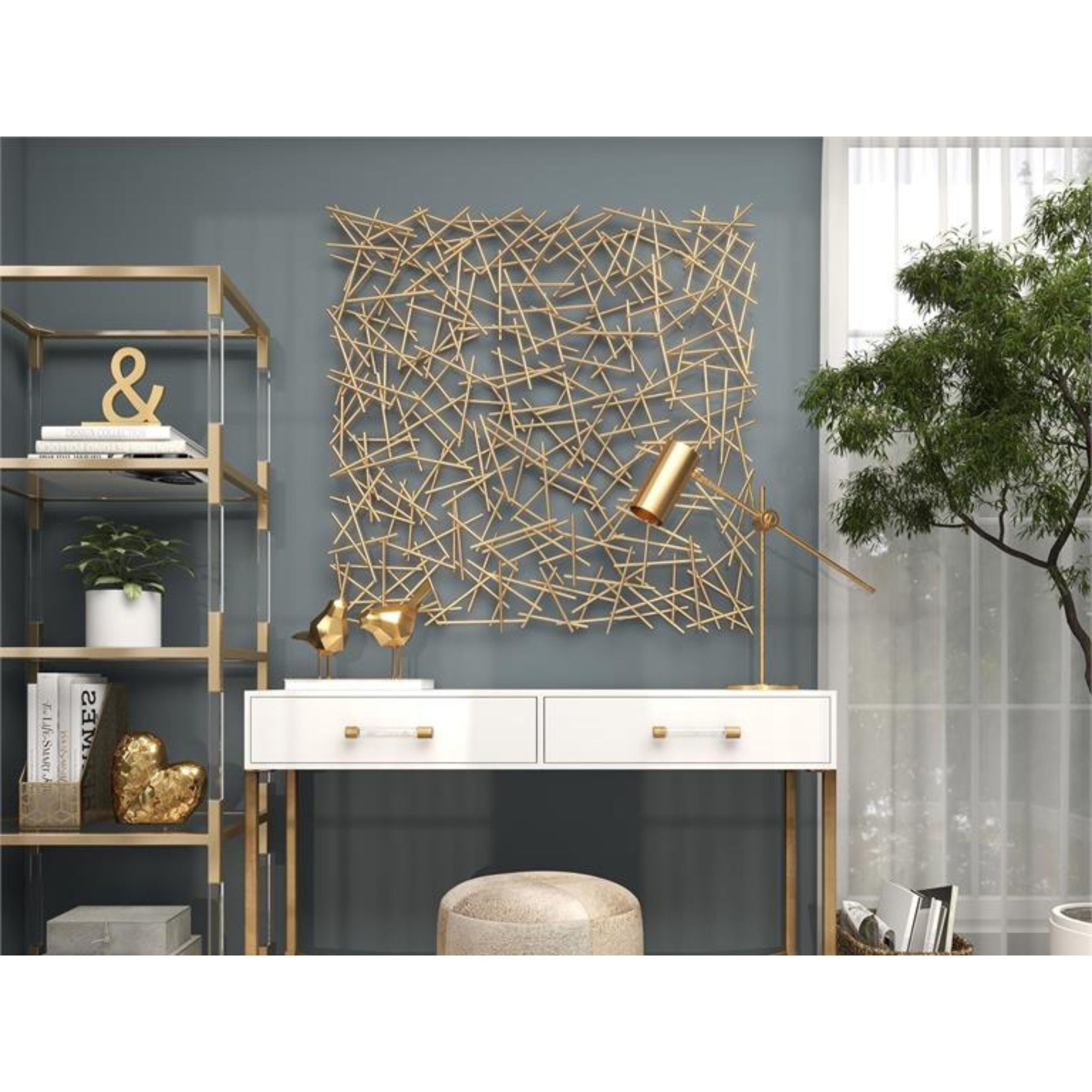 Gold Sticks Wall Decor 40"W x 40"H