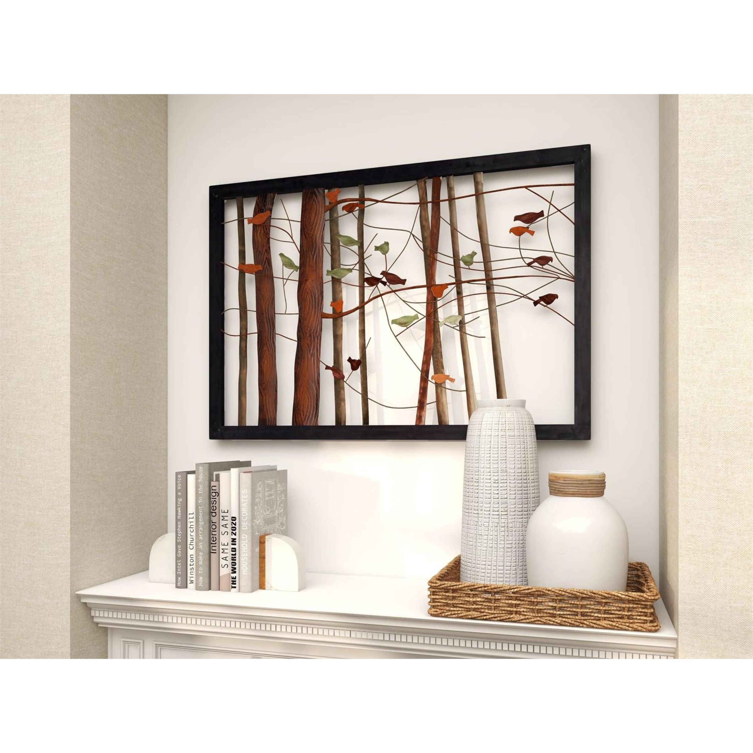 Bird and Branches Metal Wall Decor 39"W x 27"H