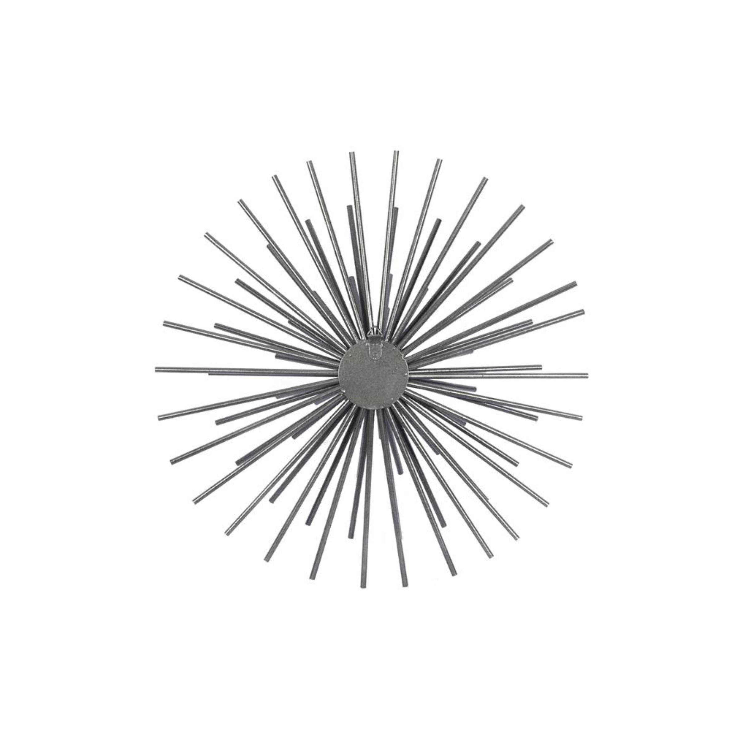 Set of 3 Black Metal Starburst Wall Decor 16/20/24"H
