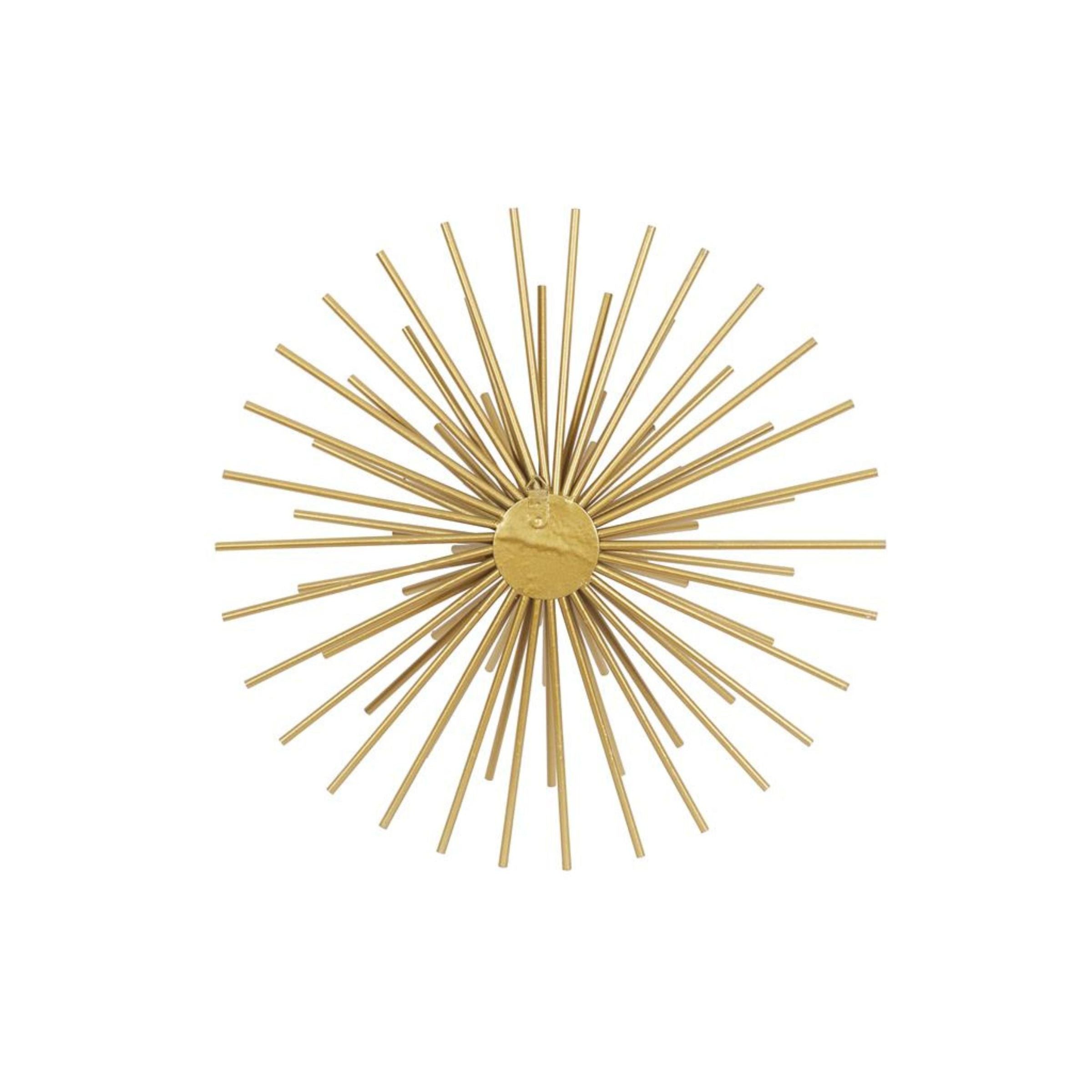 Set of 3 Gold Metal Starburst Wall Decor 16/20/24"H