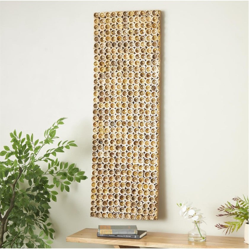 Wood Circle Block Panel Wall Art 16"W x 47"H