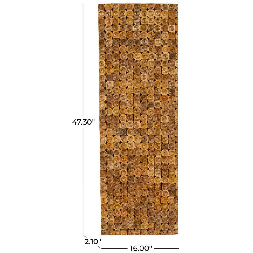 Wood Circle Block Panel Wall Art 16"W x 47"H