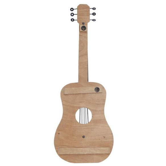Wood Guitar Wall Decor 12"W x 31"H