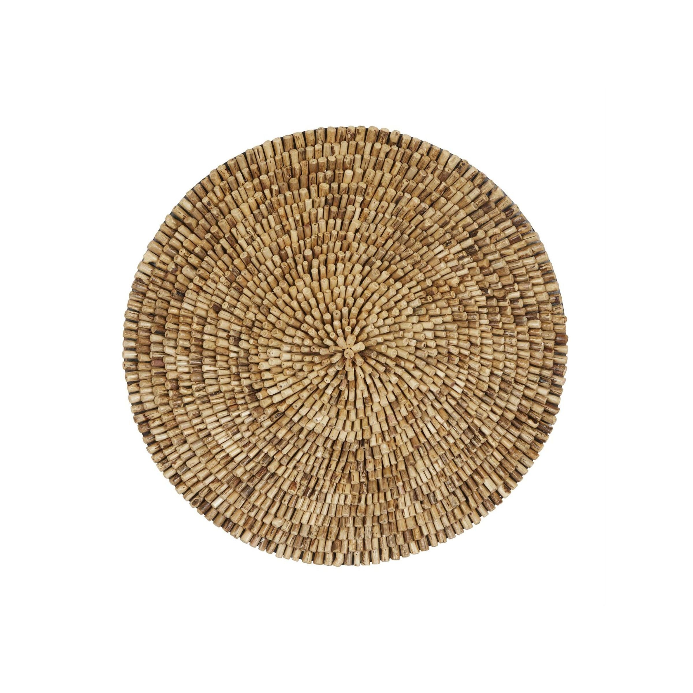 Wood Dowel Wall Decor 35.5" Round