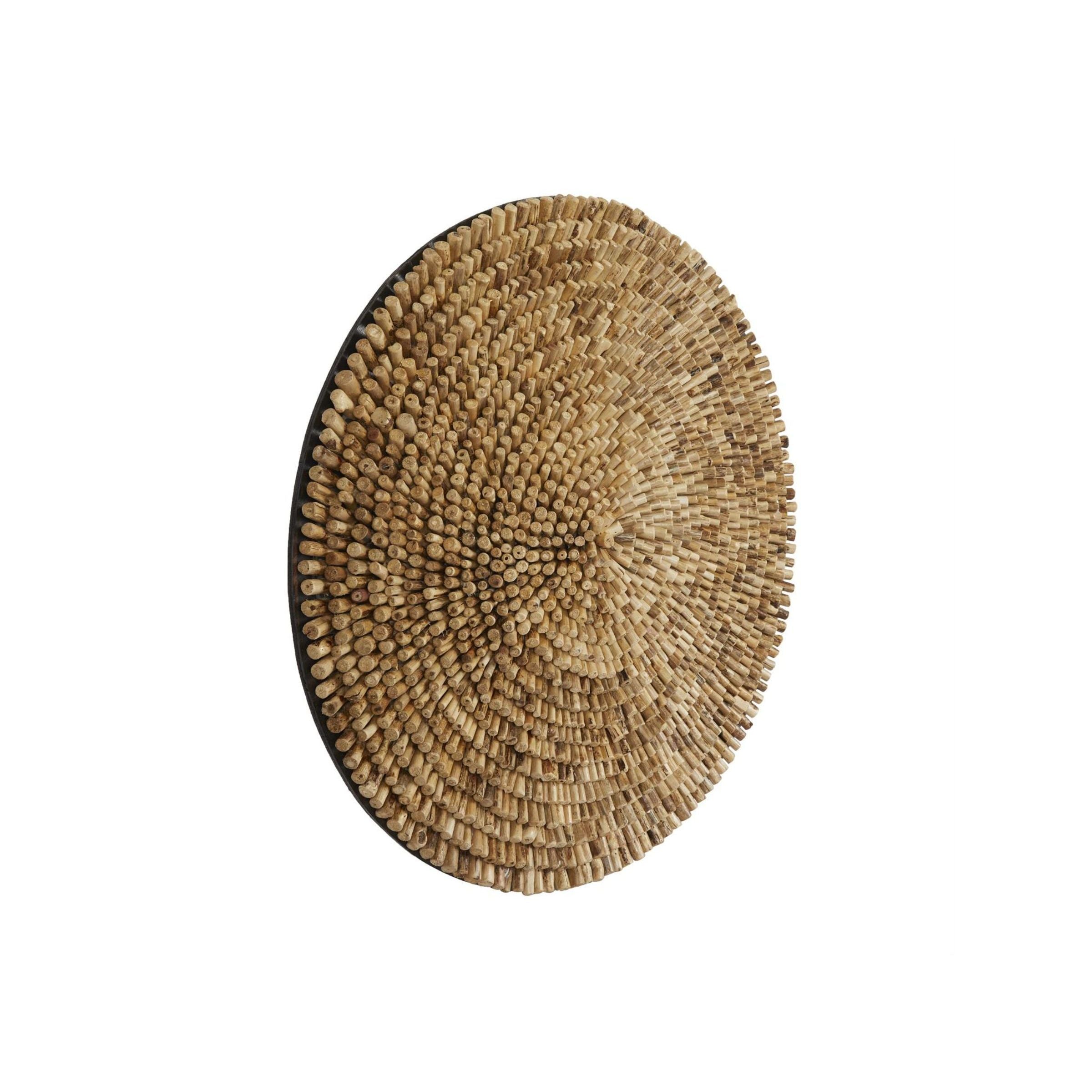 Wood Dowel Wall Decor 35.5" Round