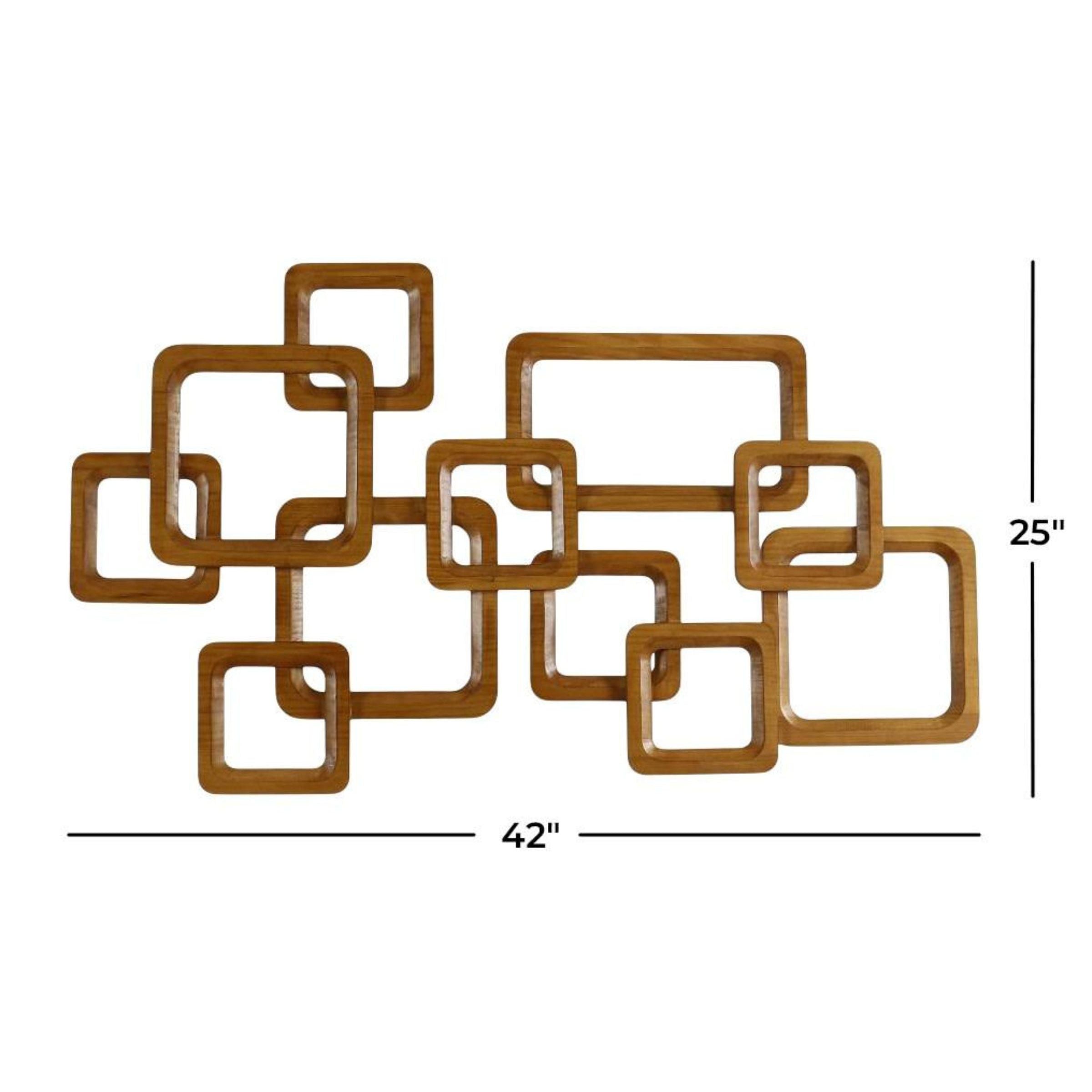 Wood Rectangular Layers Wall Decor 42"W x 25"H