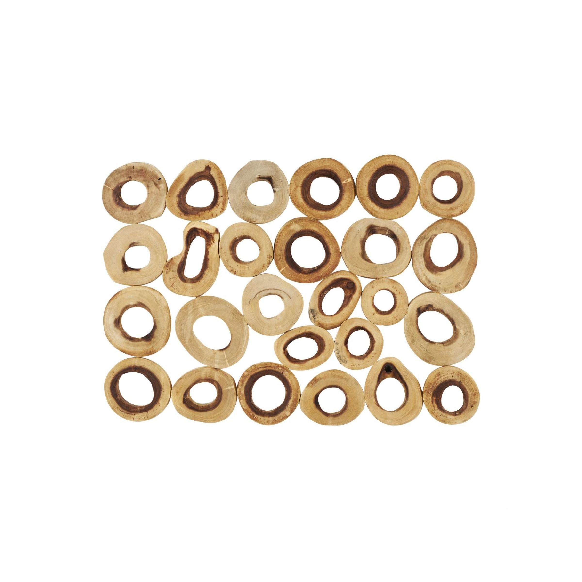 Teak Wood Abstract Wall Decor 40"W x 28"H
