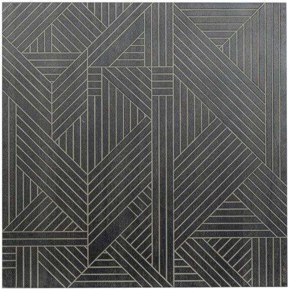 Black Wood Geo Wall Art 39"W x 39"H