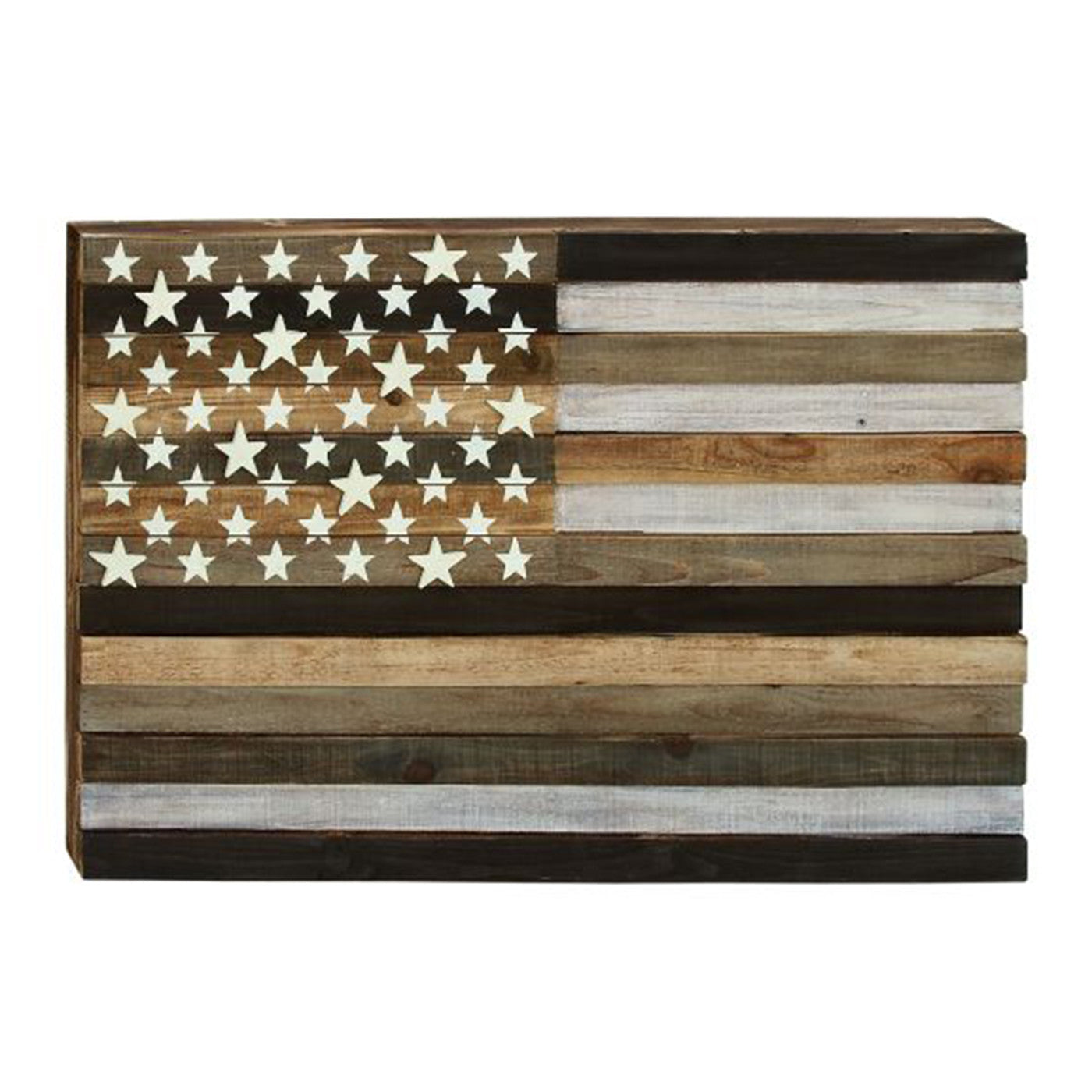 Wood Flag Wall Decor 44"W x 30"H