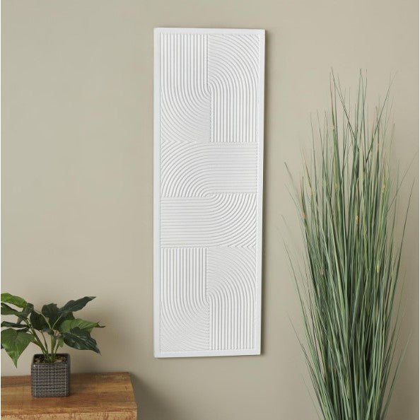 White Wood Wall Panel Decor 16"W x 48"H