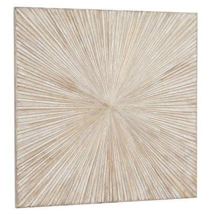 Natural White Wood Wall Decor 48"W x 48"H