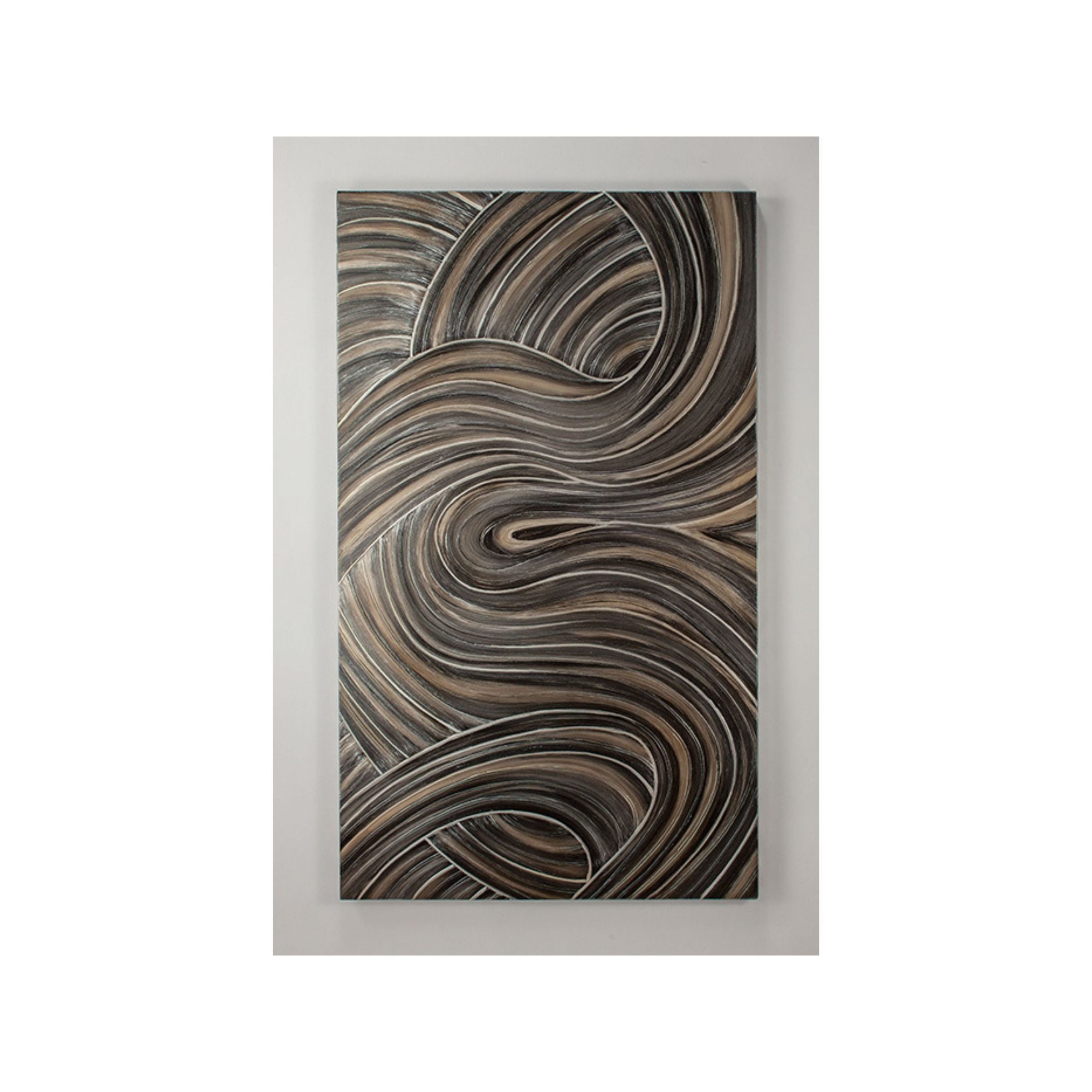 Bronze Wood Swirl Design Wall Decor 32"W x 54"H
