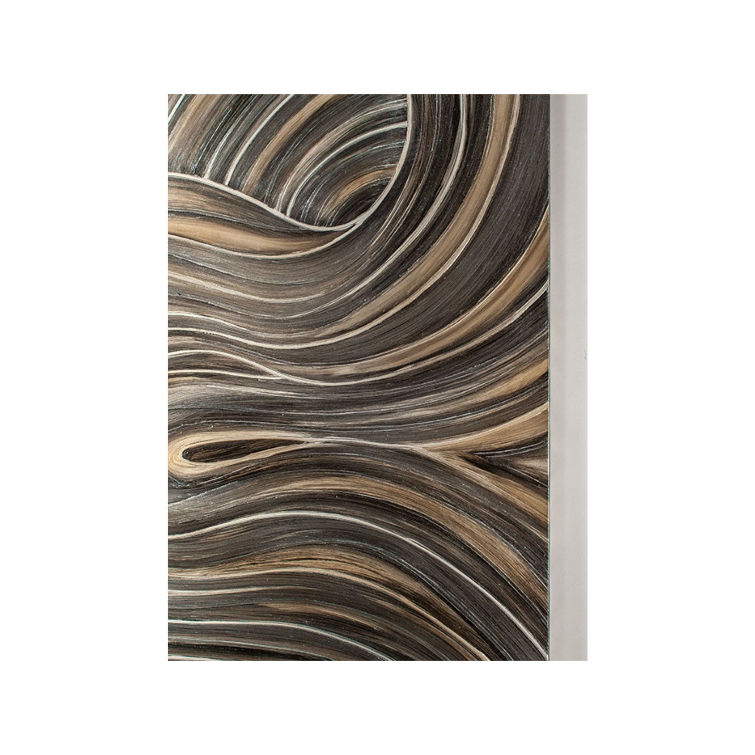 Bronze Wood Swirl Design Wall Decor 32"W x 54"H