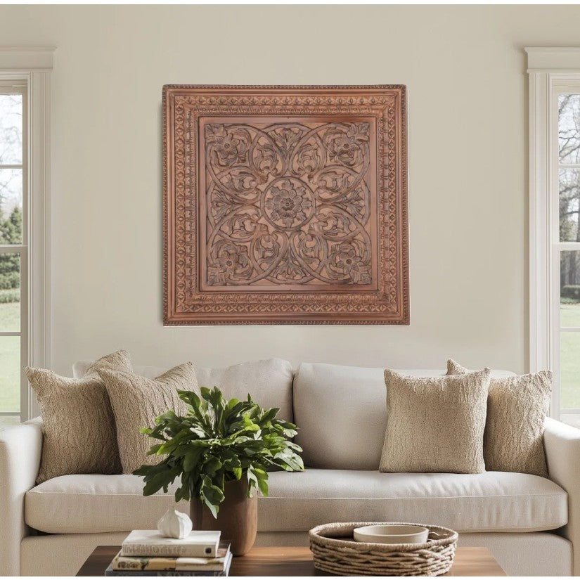 Wood Square Medallion Wall DÃ©cor 47"W x 47"H