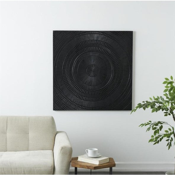 Black Wood Starburst Wall Decor 36"W x 36"H