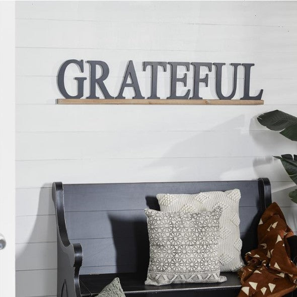 Grateful Wood Wall DÃ©cor 48"W x 10"H