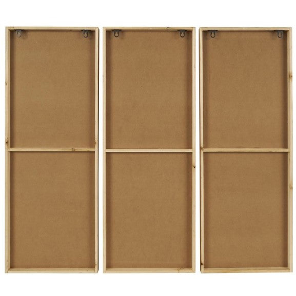 Set of 3 Mixed Media Wall Decor 12"W x 32"H