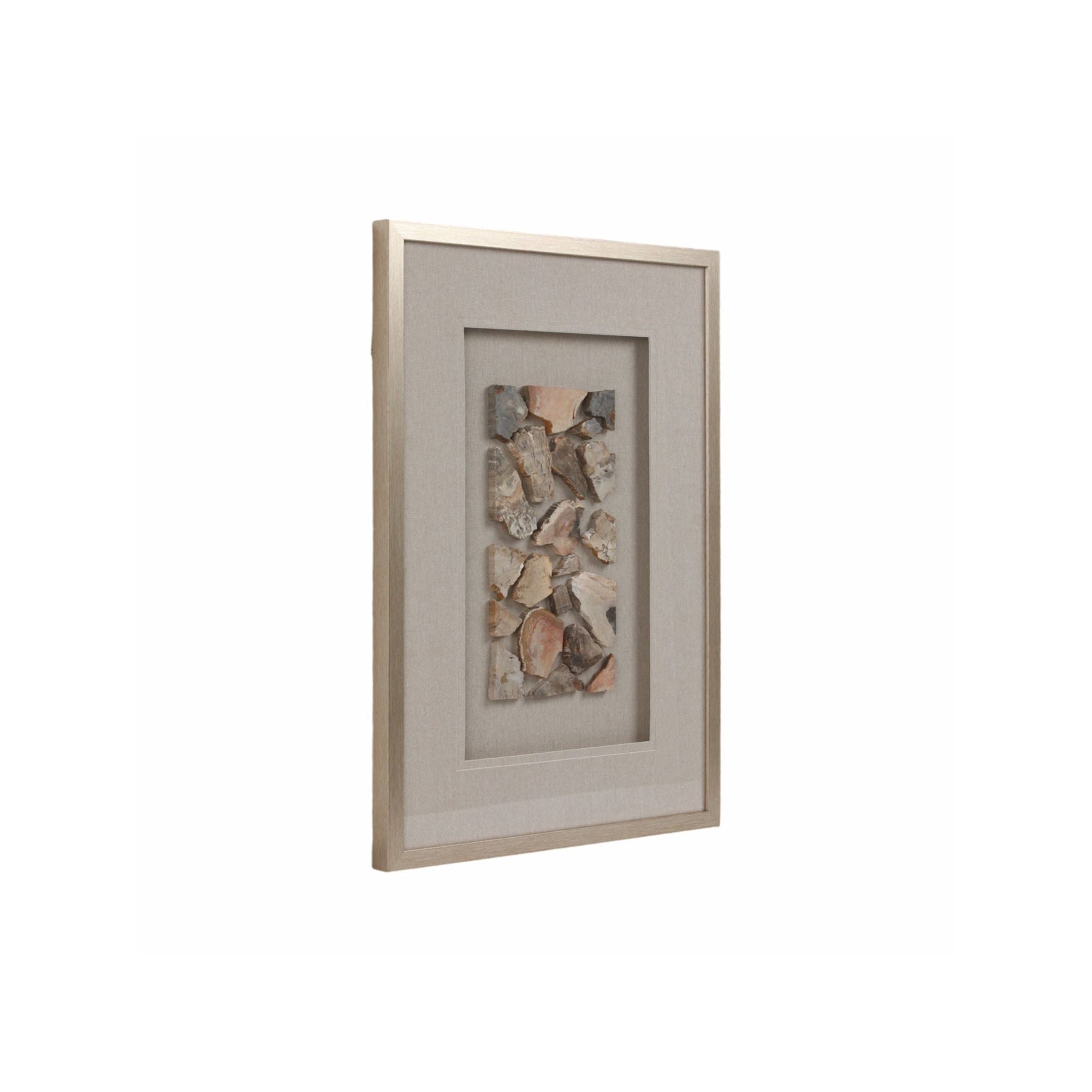 Petrified Stone Framed Wall Decor 20"W x 28"H