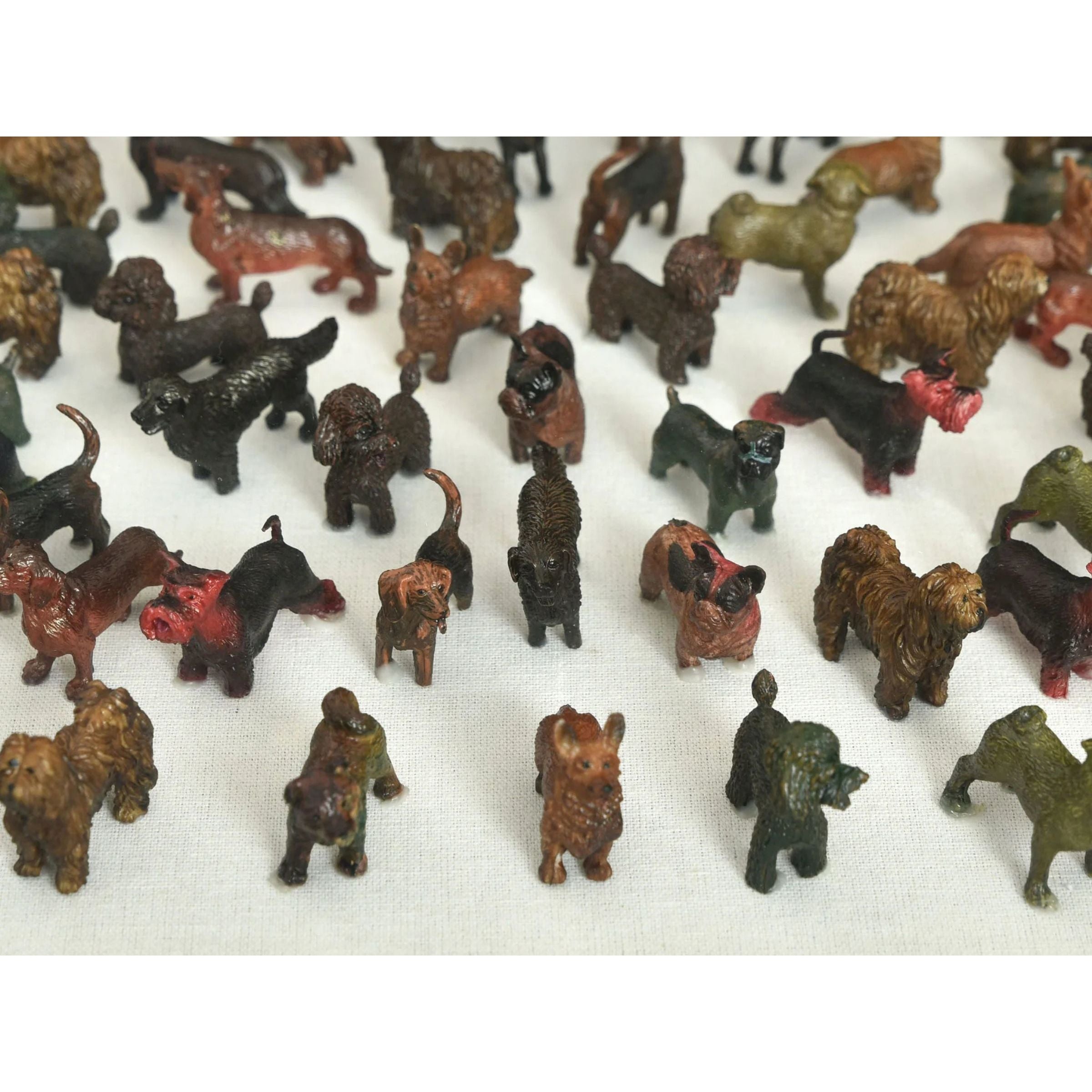 Dogs in Glass Shadowbox 24"W x 24"H
