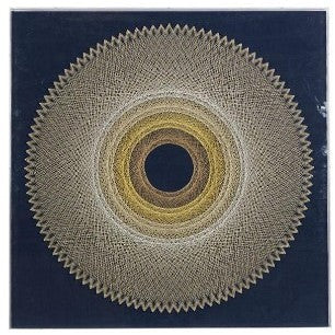 String Art On Blue Canvas with Acrylic Wall Art  36"W x 36"H