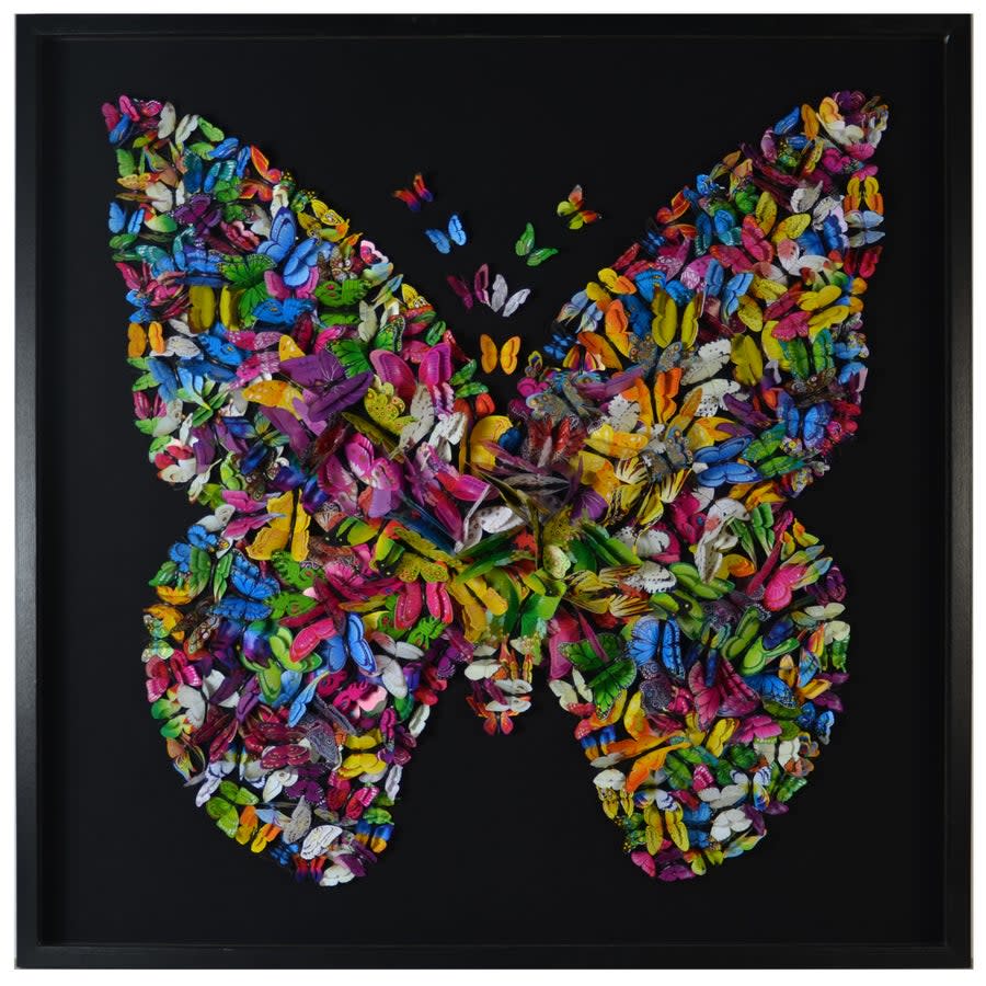Paper Butterfly Shadowbox 47.3"W x 47.3"H
