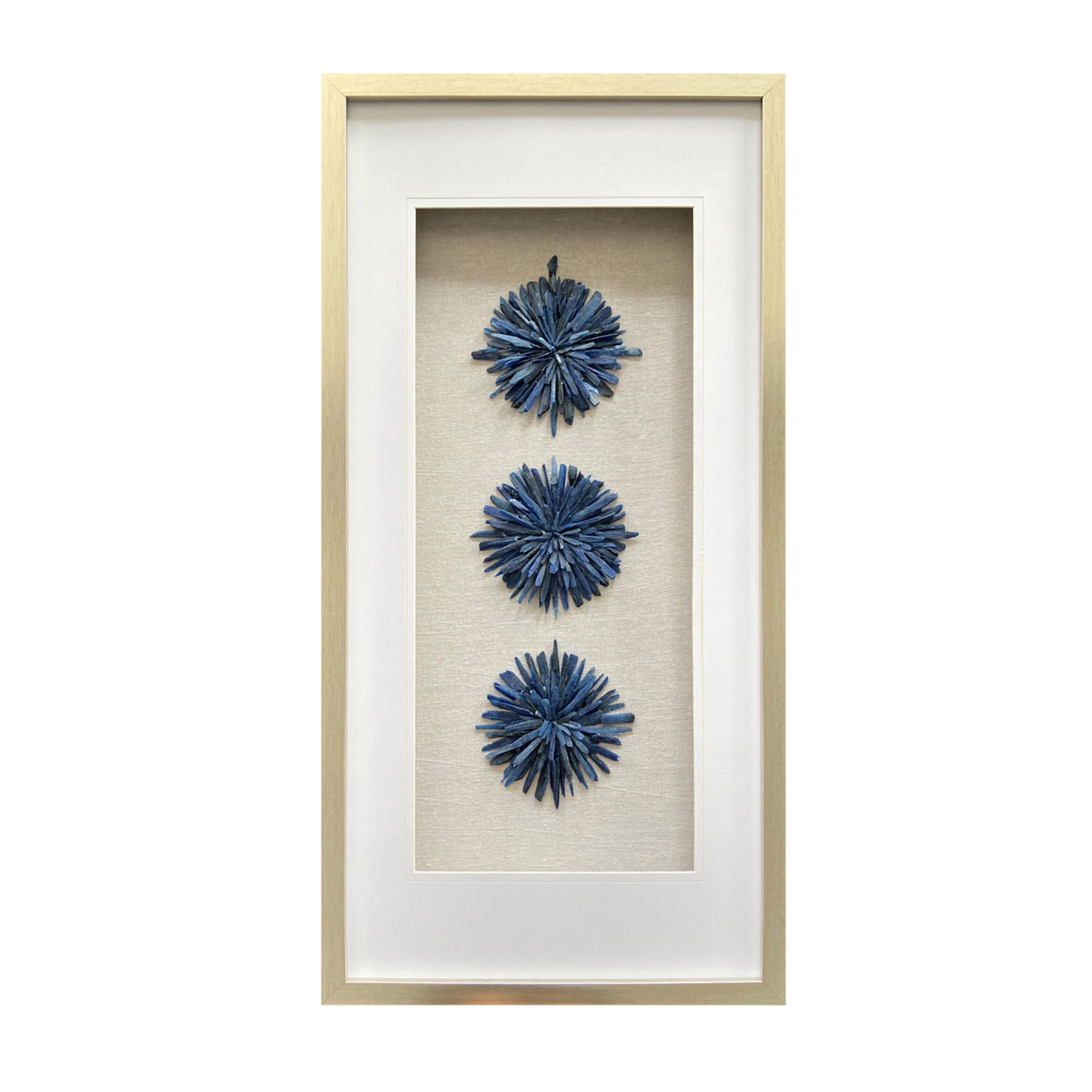Blue Stone Framed Shadow Box 20"W x 40"H