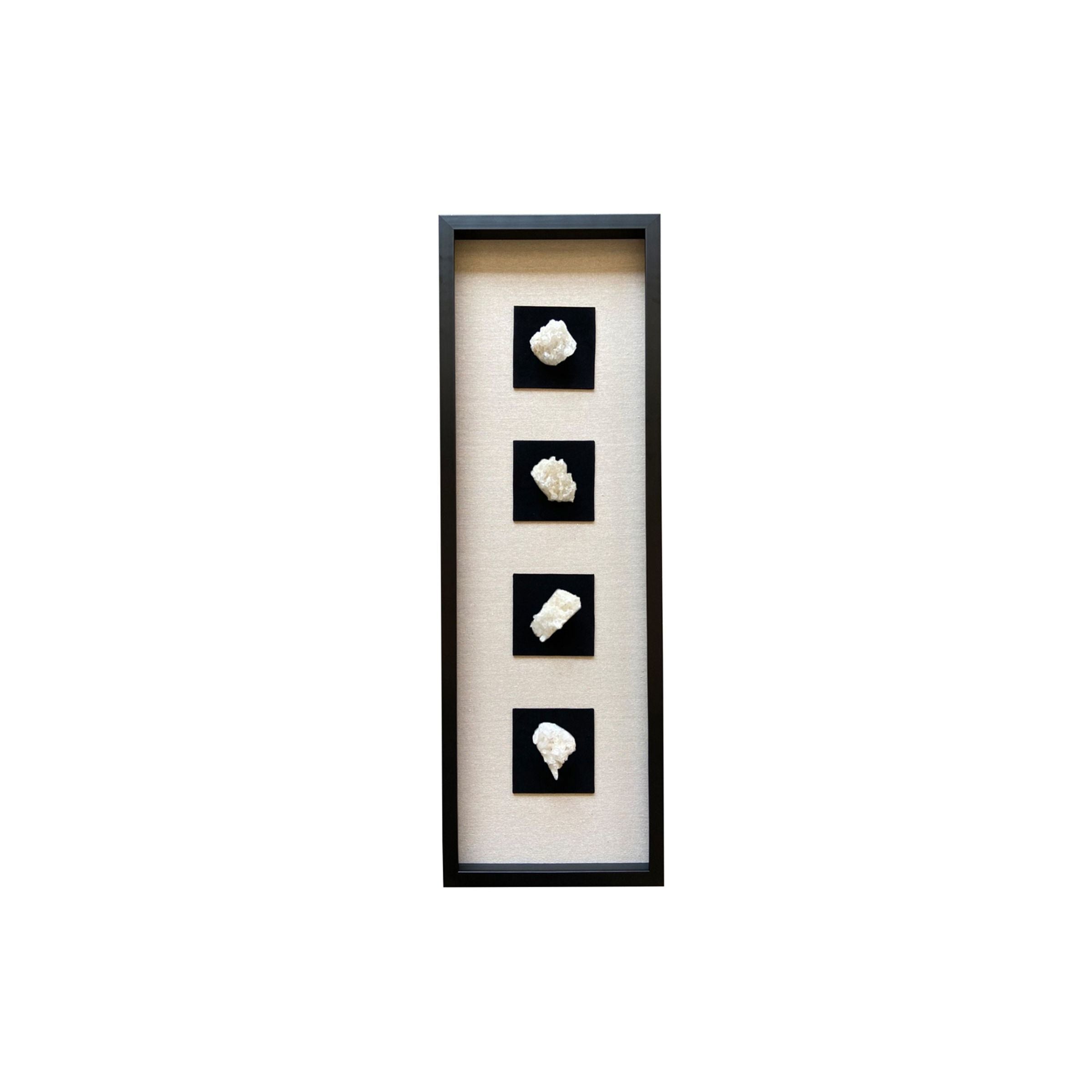 Crystal Cluster Framed Shadow Box 16"W x 47"H