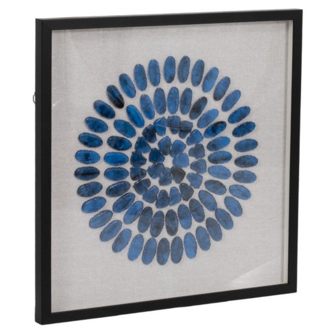 Caspian Agate Stone Framed Shadow Box 24"W x 24"H