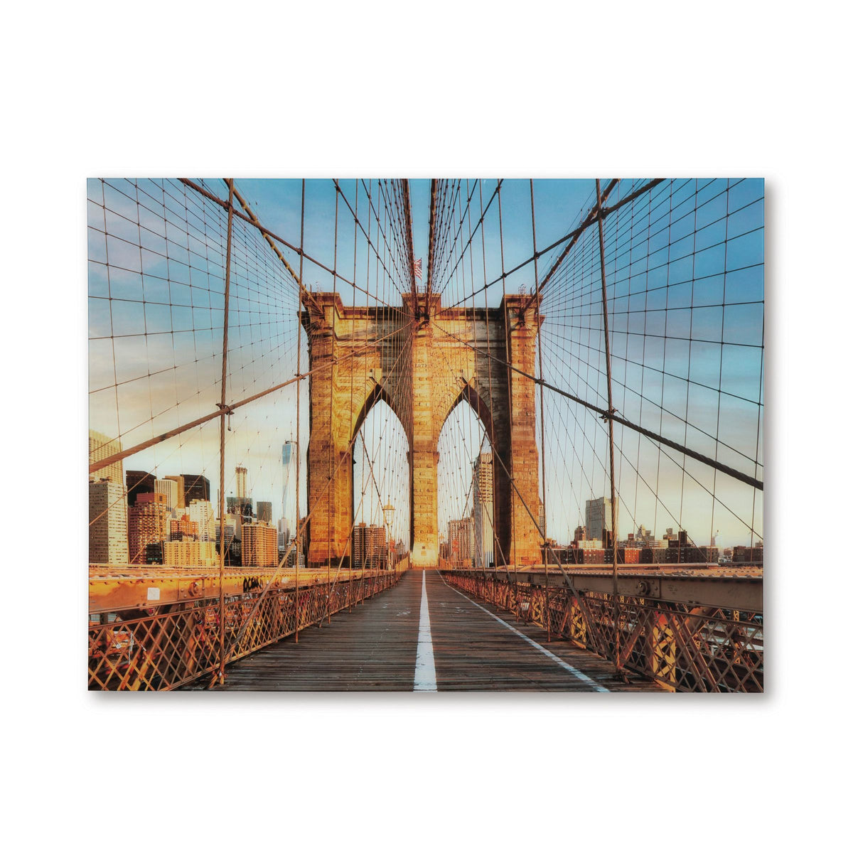 Brooklyn Bridge Glass Wall Art 48"W x 36"H