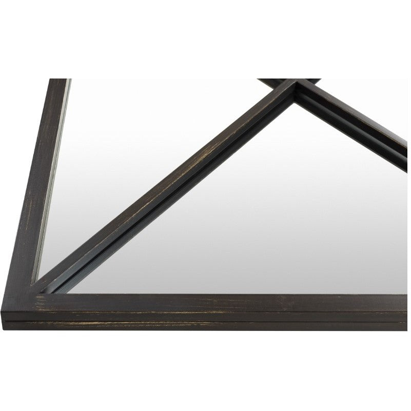 Black Metal X Wall Mirror 33"W x 55"L