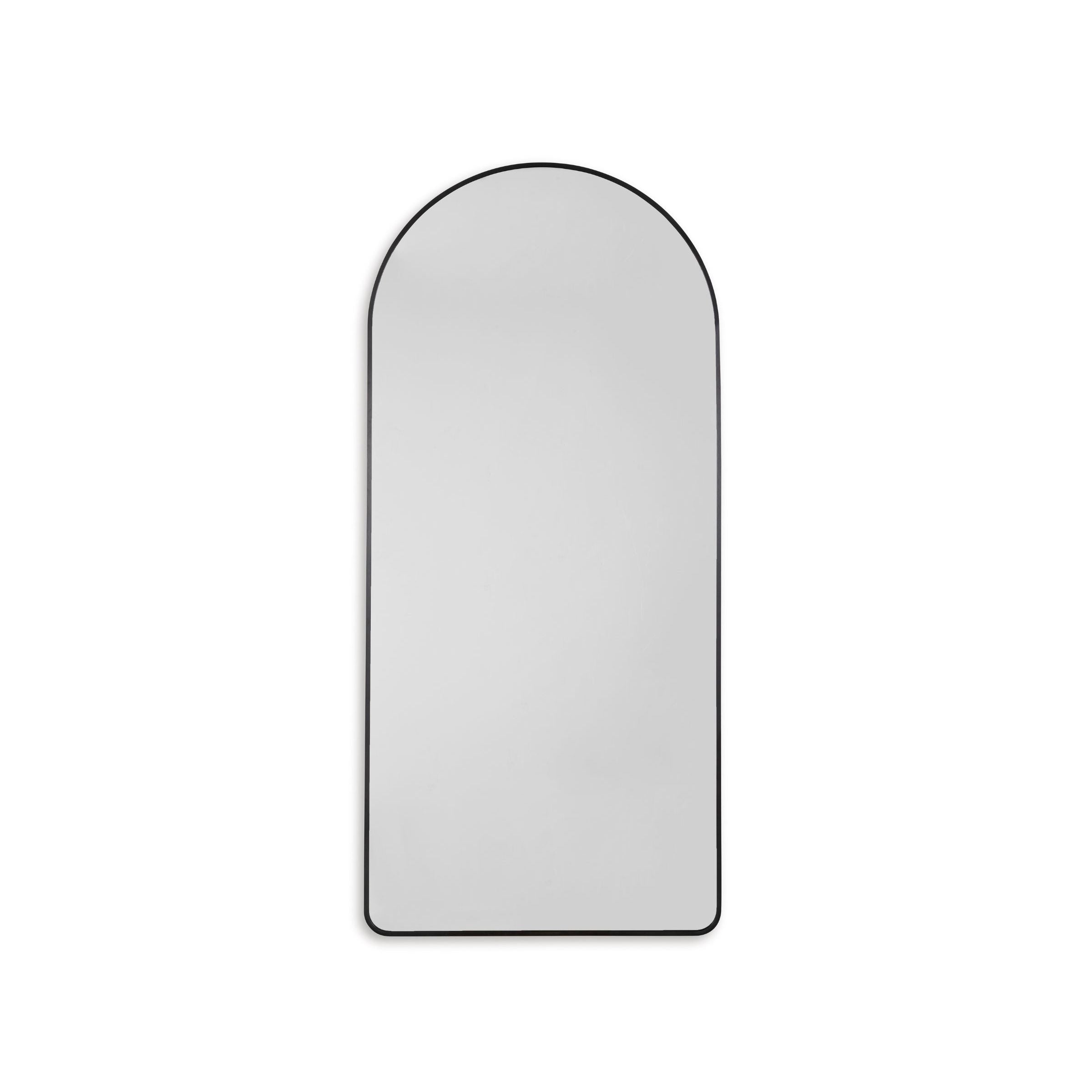 Black Metal Arch Leaner Mirror 30"W x 68"H
