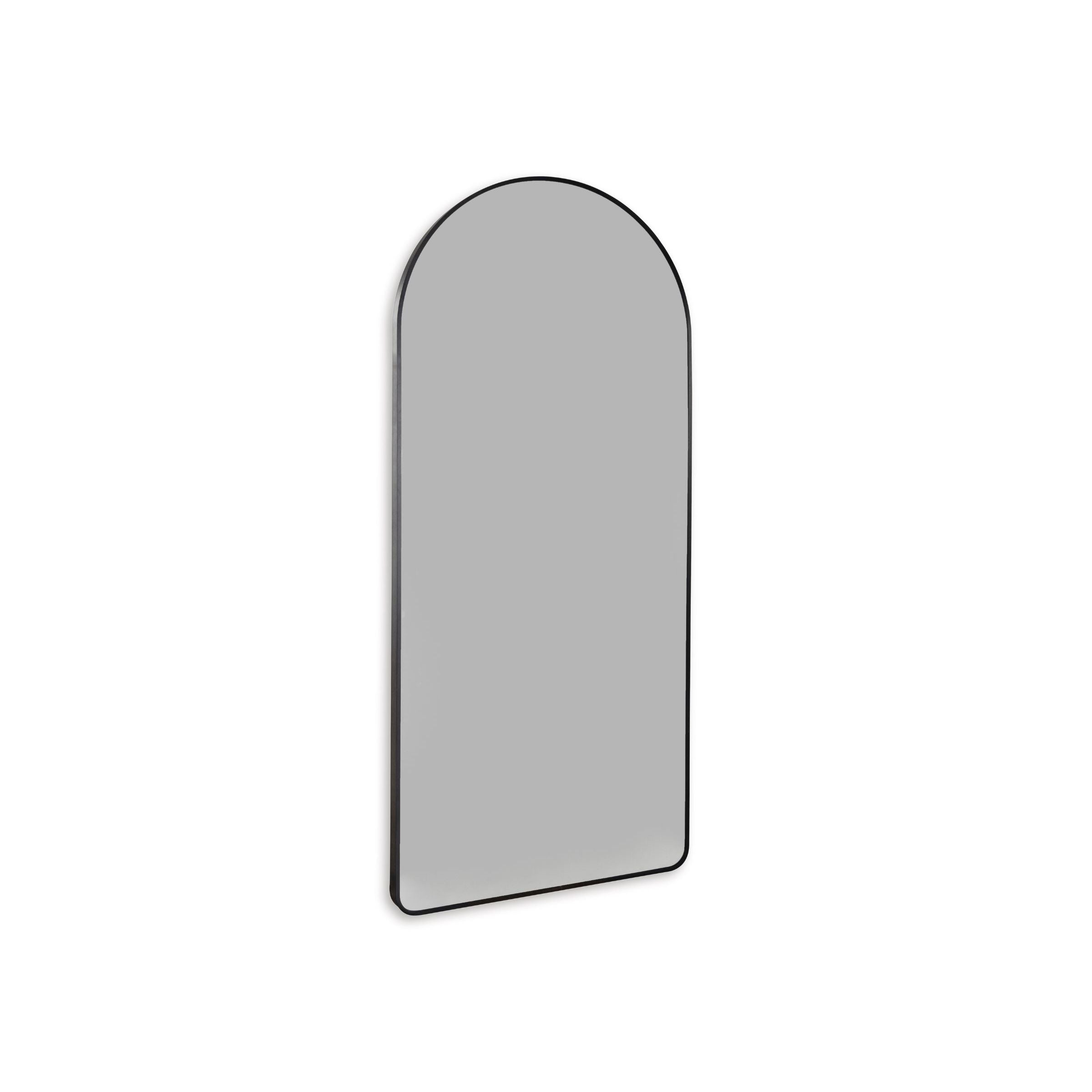 Black Metal Arch Leaner Mirror 30"W x 68"H