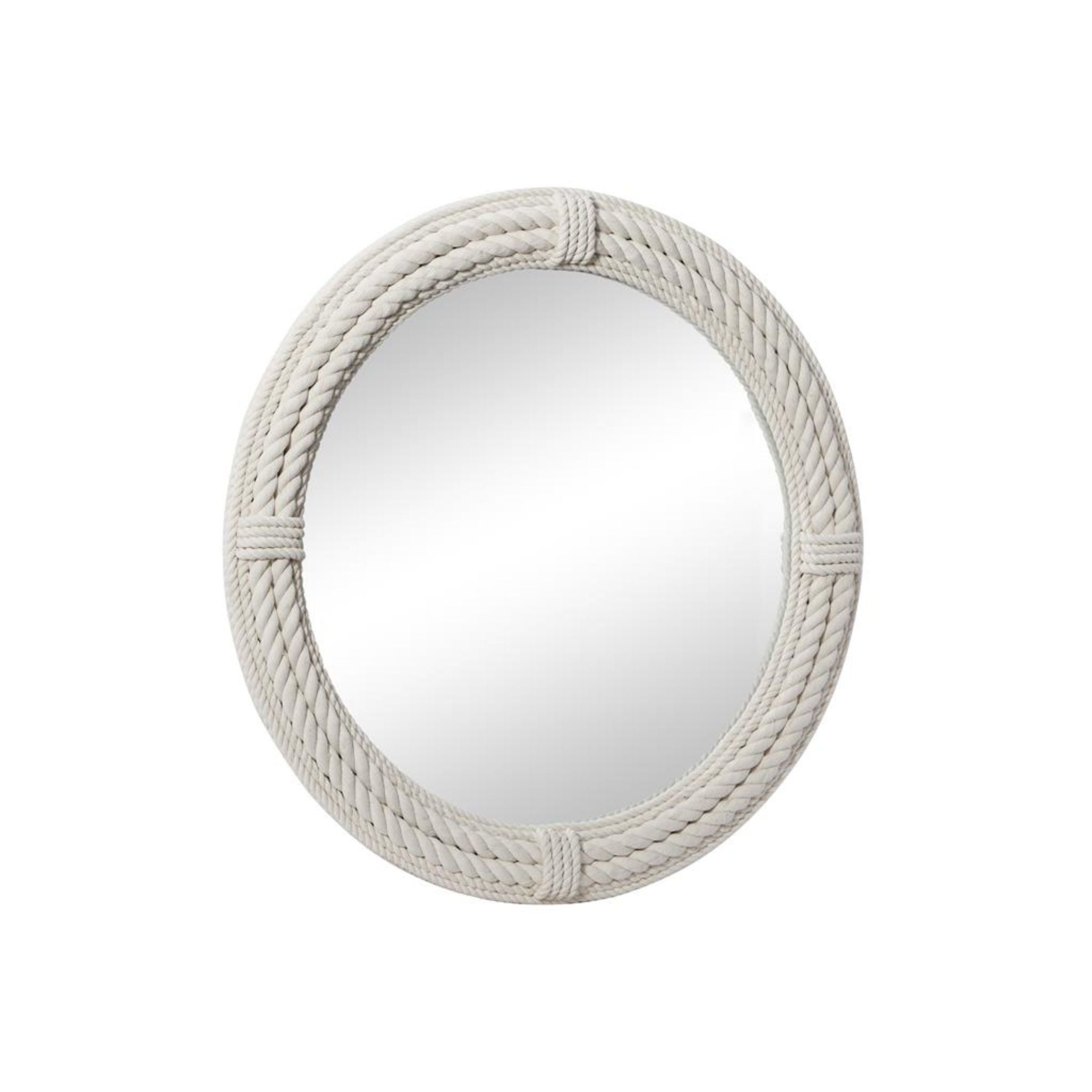 White Rope Wall Mirror 36" Round