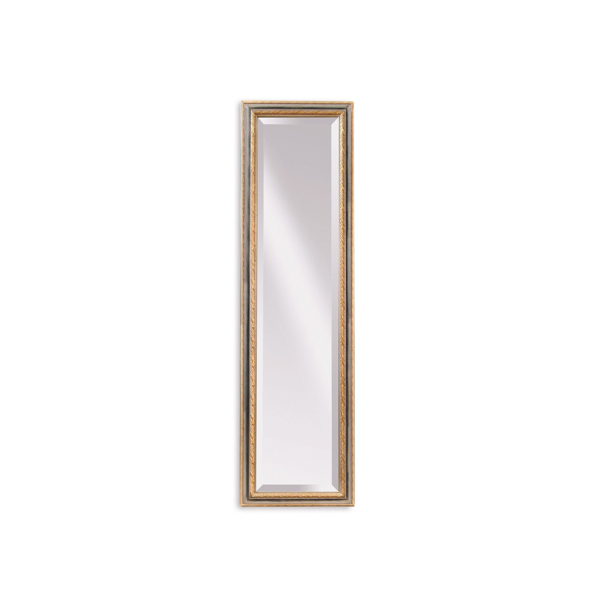 Silver and Gold Beveled Leaner Mirror 18"W x 64"H