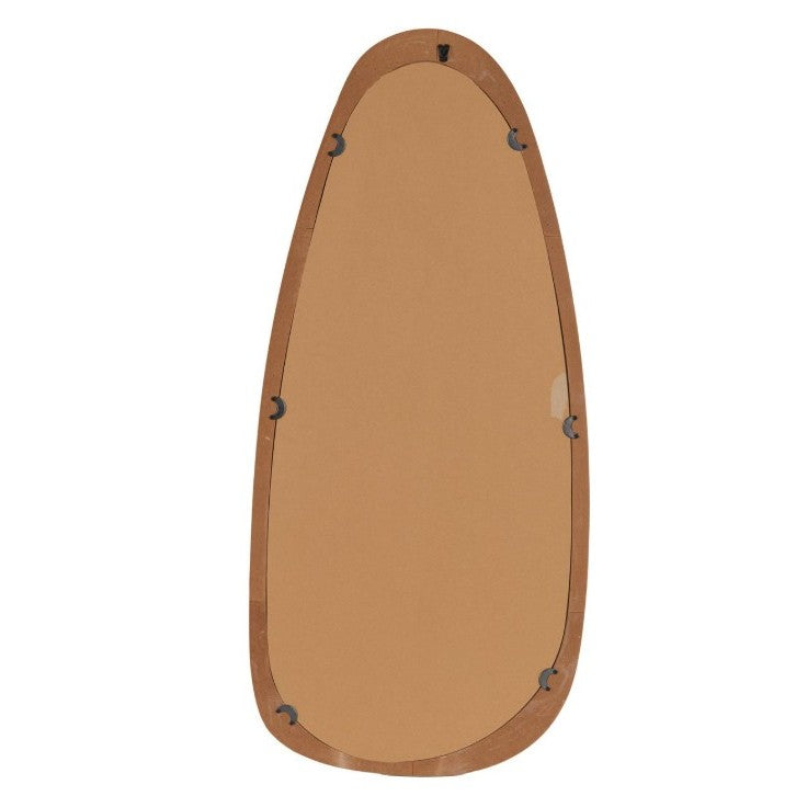 Wood Oval Wall Mirror 19"W x 42"H
