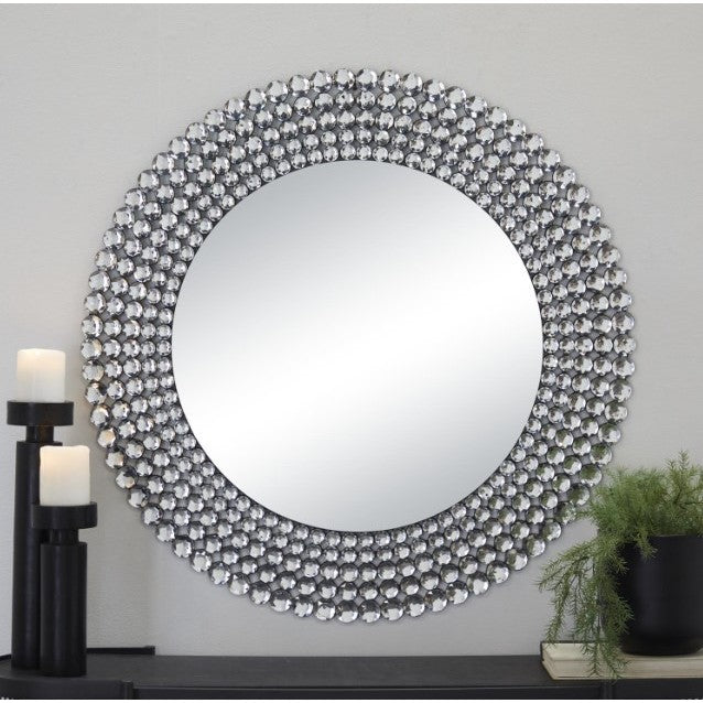 Silver Bling Mirror 36" Round
